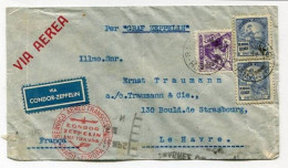 !!! LETTRE DU BRESIL POUR LA FRANCE PAR ZEPPELIN, CACHET CONDOR ZEPPELIN 1935 - Covers & Documents