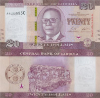 Liberia Pick-number: 33 (2022) Uncirculated 2019 20 Dollars - Liberia