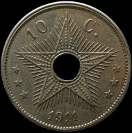 LaZooRo: Belgian Congo 10 Centimes 1911 XF / UNC - 1945-1951: Regentschap