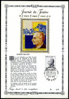 BE   1713   Obl    ----     Feuillet Sur Soie  --  Jounée Du Timbre 1974 -- Cachet Saint Vith - Cartas & Documentos