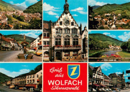 73936967 Wolfach_Schwarzwald Panorama Marktbrunnen Rathaus Ortspartien - Wolfach