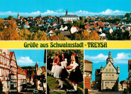 73936709 Treysa Panorama Steingasse Schwalmer Tracht Rathaus - Schwalmstadt
