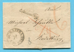 Faltbrief Von Schaffhausen Nach Radelsburg 1852 - ...-1845 Prephilately