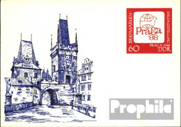 DDR P99 Amtliche Postkarte Gefälligkeitsgestempelt Gebraucht 1988 PRAGA 1988 - Cartes Postales - Oblitérées