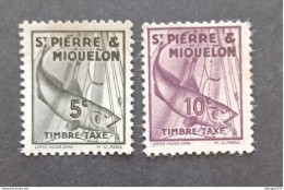 COLONIE FRANCIA SAINT PIERRE ET MIQUELON 1933 SERVICE YVERT N 32-33 - Neufs