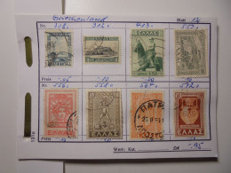 Auswahlheft Nr. 961 9 Blätter 75 Briefmarken Xx Griechenland 1927-1975/Mi Nr. 308-1196, - Collections