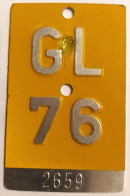 Velonummer Mofanummer Glarus GL 76 - Plaques D'immatriculation
