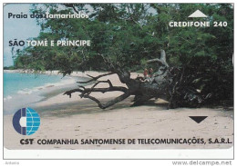 SAO TOME & PRINCIPE - Tamarinds Beach, CN : 911L, Tirage 4000, Used - Sao Tome And Principe