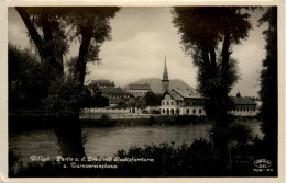 Villach, Partie A.d. Drau Mit Stadtpfarrturm Und Turnvereinshaus - Villach