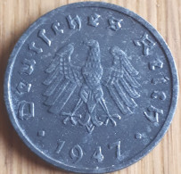 DUITSLAND : SCHAARSE 10 PFENNIG 1947 F UNC ! KM A 104 - 10 Reichspfennig