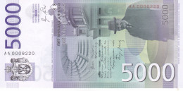 5000 Dinara 2010 Serbia ! UNC AA LOW NUMBER ! - Serbie