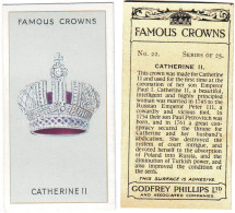 CR 8 - 22b Famous Crown, RUSSIA, CATHERINE II - Godfrey Phillips -1938 - Phillips / BDV