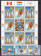 Paraguay 1988 Olympic Games Calgary Sheetlet + 3 Stamps MNH - Hiver 1988: Calgary