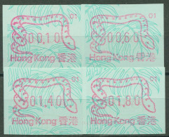 Hongkong 1989 Jahr Der Schlange Satz 0,10/0,60/1,40/1,80 ATM 4c S1.1 Postfrisch - Distributeurs