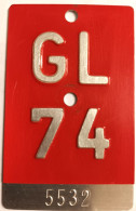 Velonummer Glarus GL 74 - Number Plates