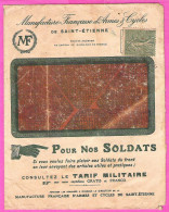 Enveloppe "Pour Nos Soldats"  Manufacture Française D'Armes Et Cycles St Etienne 1916 - Sport & Tourismus