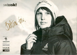 Autogramm Swissski-AK Langläuferin Bettina Gruber Schweiz Rossa Moesa Graubünden Chur Olympia Bern Cross-country Skiing - Handtekening