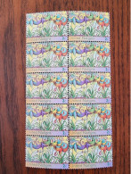 United Nations Block Of 10 Stamps - 1998 - Mint - Birds Plats - Unused Stamps