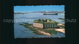 72486895 Portland_Maine Fort Gorges Tanker And Waterfront In Background - Other & Unclassified