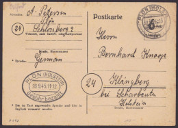 Plön: P673, O, Bedarf, Oval "Gebühr Bezahlt", 30.10.45 - Covers & Documents