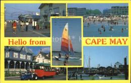 72444342 Cape_May Promenade Convention Hall Sightseeing Tram Surf Bathing Fisher - Altri & Non Classificati