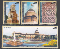 INDIA 2011 80TH YEAR OF RASHTRAPATI BHAVAN COMPLETE SET OF 4V STAMPS MNH - Unused Stamps