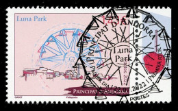 ANDORRA ANDORRE (2022) Luna Park, Parc D’attractions, Amusement Park, Noria, Grande Roue, Wheel  First Day + Mint - Oblitérés