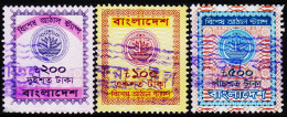 BANGLADESH HV 100TK 200TH 500TK REVENUE FISCAL USED STAMPS #D20 - Bangladesh