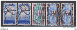 SUD  AFRICA:  1962  COMMEMORATIVI  -  5  VAL. US. -  YV/TELL. 261//264 - Usados