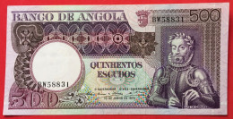 ANGOLA 500 Escudos 10 Juin 1973  P107  (Luis De Camões) XF++ - Angola