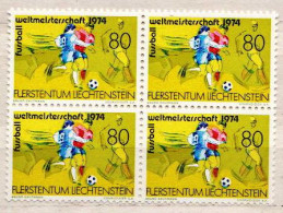 Liechtenstein MNH Stamp In A Block Of 4 Stamps - 1974 – Westdeutschland