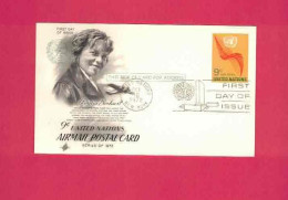 Carte Entier Postal De 1972 à 9 C - FDC - Aviation - Amelia Earhart - Cartas & Documentos