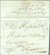 Lettre Avec Texte Daté Du Cap Le 3 Août 1787 Pour Nantes. Au Recto, Marque Postale D'entrée COL PAR / AURAY (à Sec). Au  - Entry Postmarks