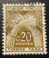 France Timbre  Taxe  92  Type Gerbes  20c Brun - 1960-.... Oblitérés