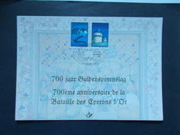 BELGIQUE -   N° 3088  HK  Année  2002 " 700em Anniversaire De La Bataille Des Eperons D'or "  ( Voir Photo ) 65 - Cartes Souvenir – Emissions Communes [HK]