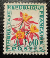 France Timbre  Taxe  100  Fleurs Des Champs  40c  Jaune Rouge Et Vert Foncé - 1960-.... Used