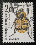 France Timbre  Taxe  107  Insectes Coléoptères  2f  Trichius Gallicus - 1960-.... Used