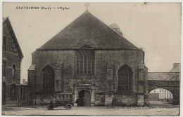 59 - B30102CPA - GRAVELINES - Eglise - Voiture Ancienne - Très Bon état - NORD - Gravelines