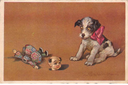 Illustrateurs - N°83868 - E. Colombo - Chien Regardant Une Poupée Avec La Tête Coupée - Colombo, E.