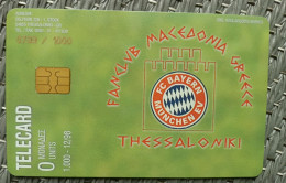 0 Units Chip Phonecard, FOOTBALL CLUB Of FC BAYERN MUNCHEN 98/99, MINT ,1000pcs, For Collecting Only - Grèce