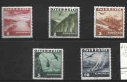 AUTRICHE N° 42/46 AVION SURVOLANT DES PAYSAGES NEUF AVEC CHARNIERE PROPRES - Unused Stamps