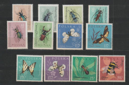 Polen 1277/1288 Postfrisch - Käfer, Schmetterlinge, Ameisen, Bienen 1961 - Collections