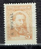 José Hernandez, Poète Surchargé S. OFICIAL - Dienstzegels