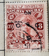 INDE - REVENUS DE L'ÉTAT -  COCHIN ANCHAL, 1939 - Surcharge CGS - Cochin