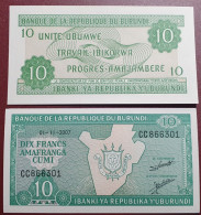 Burundis 10 Francs, 2007 P-33e.2 - Burundi