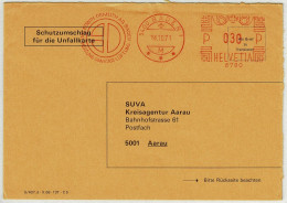 Schweiz 1971, Brief Freistempel / EMA / Meterstamp Demuth Baden - Aarau, Heizung, Sanitär, Lüftung - Affranchissements Mécaniques