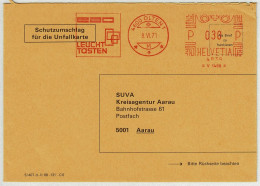 Schweiz 1971, Brief Freistempel / EMA / Meterstamp Eao Leuchttasten Olten - Aarau, Elektro - Affranchissements Mécaniques
