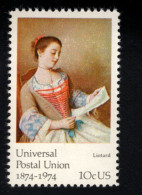 199972193 1974  SCOTT 1533 (XX) POSTFRIS MINT NEVER HINGED  - UPU CENT. - UNIVERSAL POSTAL UNION -THE LOVELY READER - Unused Stamps