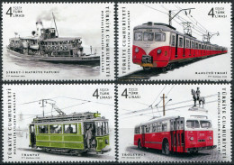 TURKEY - 2022 - SET OF 4 STAMPS MNH ** - Nostalgic Means Of Transportation - Unused Stamps