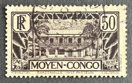 FRCG124U5 - Brazzaville - Pasteur Institute - 50 C Used Stamp - Middle Congo - 1933 - Oblitérés